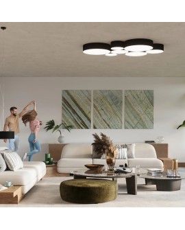 Lampa wisząca ARENA 45 czarna Sollux SL.0118