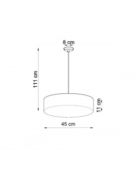 Lampa wisząca ARENA 45 czarna Sollux SL.0118