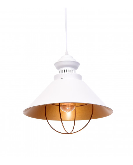 LAMPA WISZĄCA INDUSTRIALNA LOFT BIAŁA KUGAR