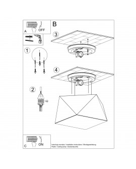 Plafon HEXA 25 biały Sollux SL.0686