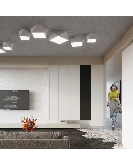 Plafon HEXA 35 biały Sollux SL.0689