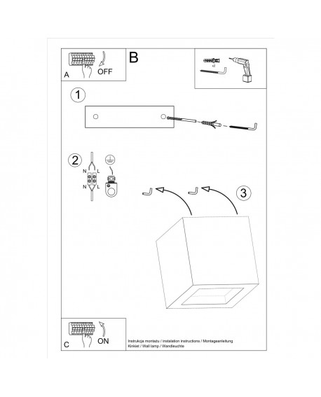 Kinkiet LEO beton Sollux SL.0991