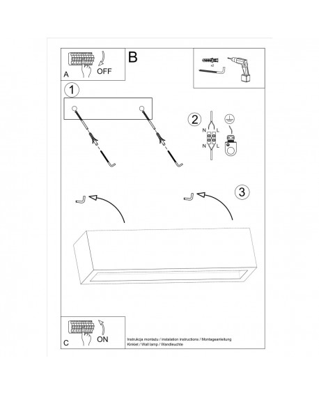 Kinkiet VEGA 50 beton Sollux SL.0993