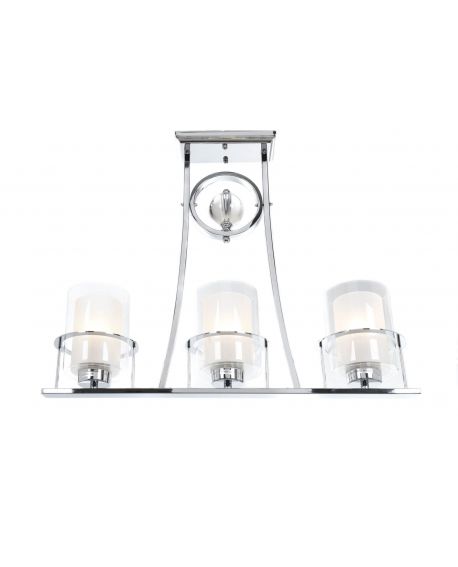 LAMPA SUFITOWA ART DECO CHROMOWANA BRONX W3 LUMINA DECO
