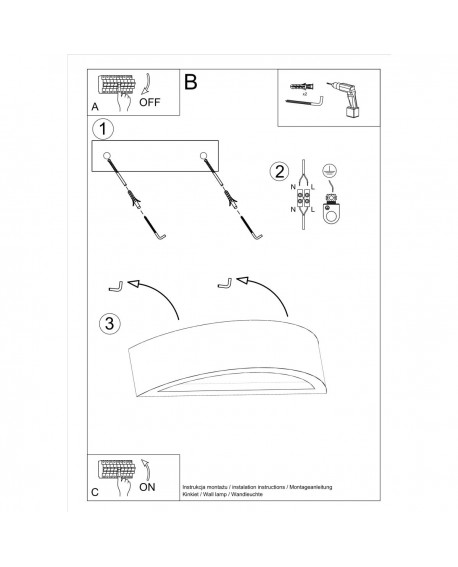 Kinkiet ATENA beton Sollux SL.0994