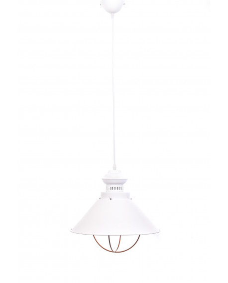 LAMPA WISZĄCA INDUSTRIALNA LOFT BIAŁA KUGAR