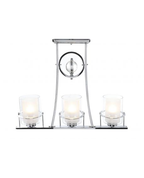 LAMPA SUFITOWA ART DECO CHROMOWANA BRONX W3 LUMINA DECO