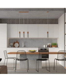 Lampa wisząca ZANE 1 szara Sollux SL.0965