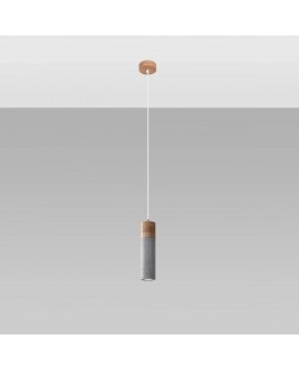 Lampa wisząca ZANE 1 szara Sollux SL.0965