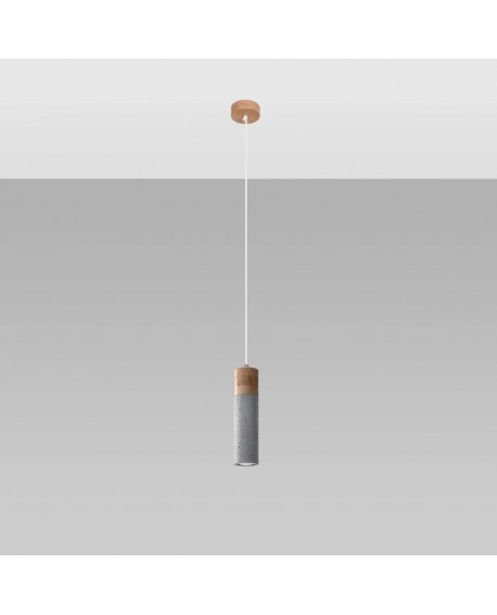 Lampa wisząca ZANE 1 szara Sollux SL.0965