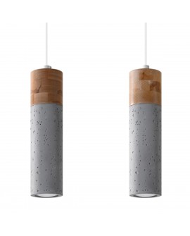 Lampa wisząca ZANE 2 szara Sollux SL.0966