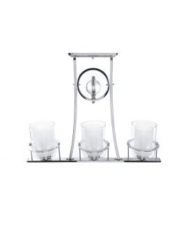 LAMPA SUFITOWA ART DECO CHROMOWANA BRONX W3 LUMINA DECO