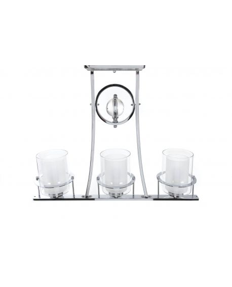 LAMPA SUFITOWA ART DECO CHROMOWANA BRONX W3 LUMINA DECO