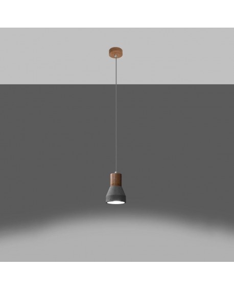 Lampa wisząca QUBIC szara Sollux SL.0964