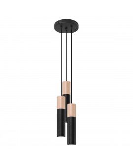 Lampa wisząca PABLO 3P czarna Sollux SL.1014