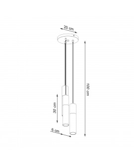 Lampa wisząca PABLO 3P czarna Sollux SL.1014