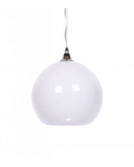 NOWOCZESNA LAMPA WISZĄCA SZKLANA BIAŁA MOLTON LUMINA DECO