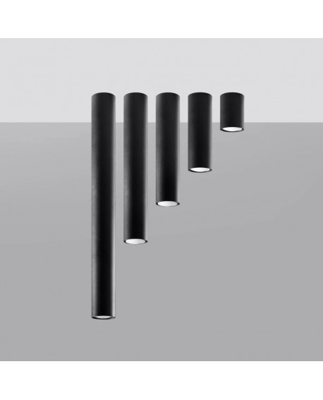 Plafon LAGOS 10 czarny Sollux SL.1000