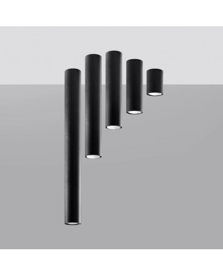 Plafon LAGOS 10 czarny Sollux SL.1000