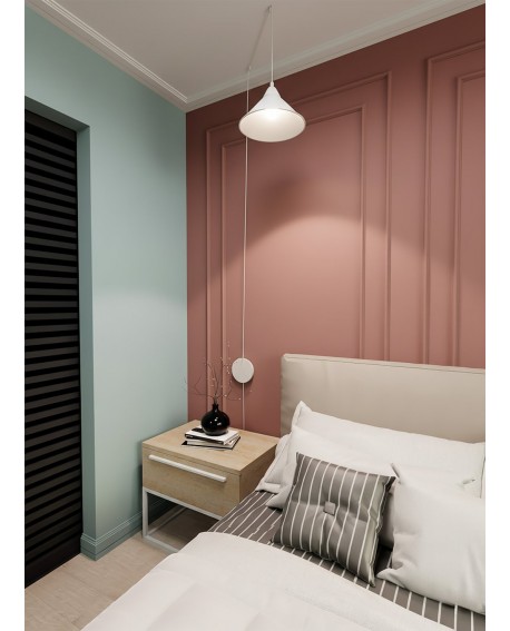 LAMPA WISZĄCA ABRAMO 1 BIAŁA EMIBIG 159/1