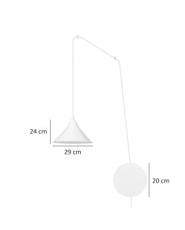 LAMPA WISZĄCA ABRAMO 1 BIAŁA EMIBIG 159/1