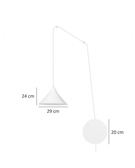 LAMPA WISZĄCA ABRAMO 1 BIAŁA EMIBIG 159/1