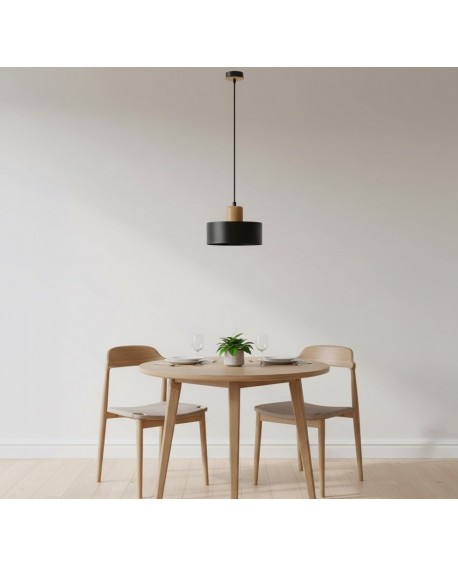 LAMPA WISZĄCA TORIN 1 CZARNA EMIBIG