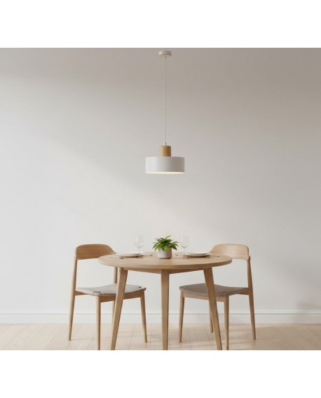 LAMPA WISZĄCA TORIN 1 BIAŁA EMIBIG