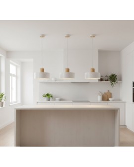 LAMPA WISZĄCA TORIN 1 BIAŁA EMIBIG