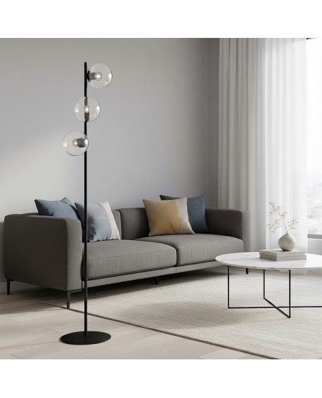 LAMPA PODŁOGOWA STOJĄCA ROSSI LP3 TRANSPARENT EMIBIG