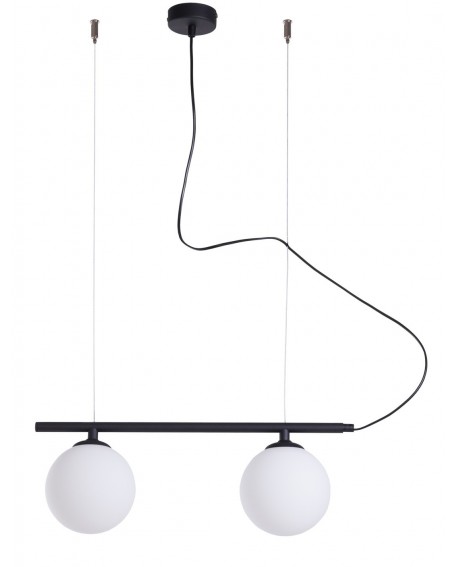 LAMPA WISZĄCĄ BERYL GLASS 2 BLACK ALDEX 1006H1
