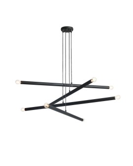 LAMPA WISZĄCA TUBO 8 BLACK ALDEX 1072P1