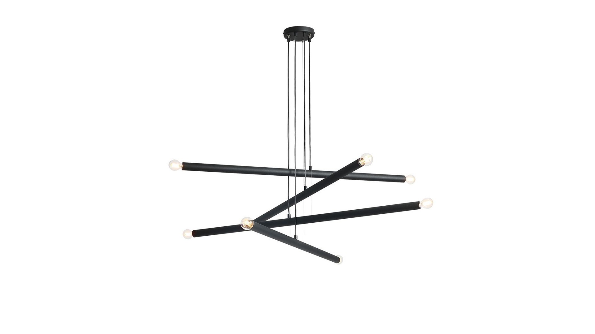 LAMPA WISZĄCA TUBO 8 BLACK ALDEX 1072P1