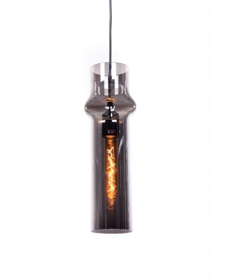 NOWOCZESNA LAMPA WISZĄCA SZKLANA SZARA VARIUS LUMINA DECO