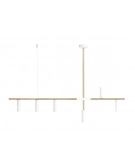 LAMPA WISZĄCA TREVO 6 WHITE BRASS ALDEX 1097K40