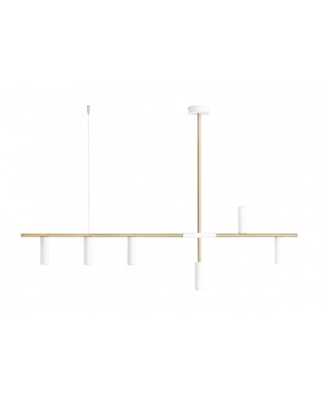 LAMPA WISZĄCA TREVO 6 WHITE BRASS ALDEX 1097K40