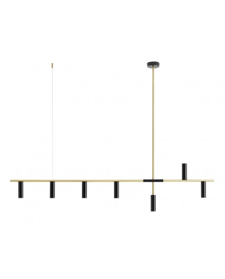 LAMPA WISZĄCA TREVO 7 BLACK BRASS ALDEX 1083T40