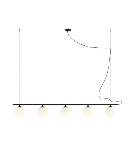 LAMPA WISZĄCĄ BERYL GLASS 5 BLACK ALDEX 1006F1