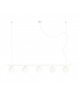 LAMPA WISZĄCĄ BERYL GLASS 5 WHITE ALDEX 1006F