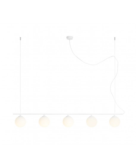 LAMPA WISZĄCĄ BERYL GLASS 5 WHITE ALDEX 1006F