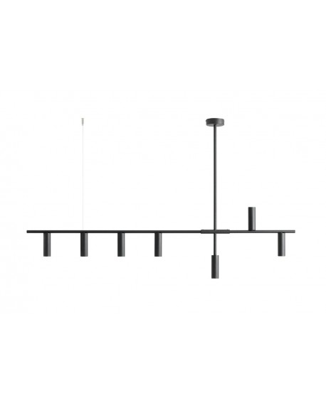 LAMPA WISZĄCA TREVO 7 ALL BLACK ALDEX 1104T1