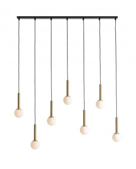 LAMPA WISZĄCA RIU 7 BLACK / BRASS ALDEX 1121T40