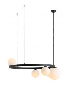 LAMPA WISZĄCA GARDA 5 RING BLACK ALDEX 1099F1_R