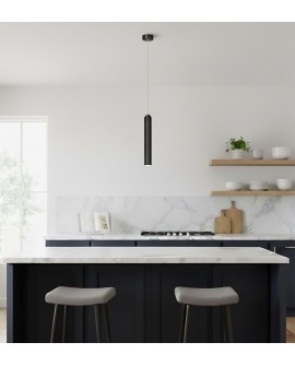 LAMPA WISZĄCA LUNA 1 CZARNA EMIBIG