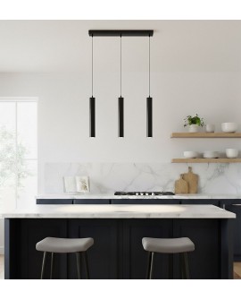 LAMPA WISZĄCA LUNA 3 CZARNA EMIBIG