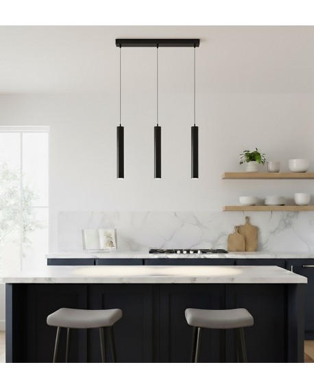 LAMPA WISZĄCA LUNA 3 CZARNA EMIBIG