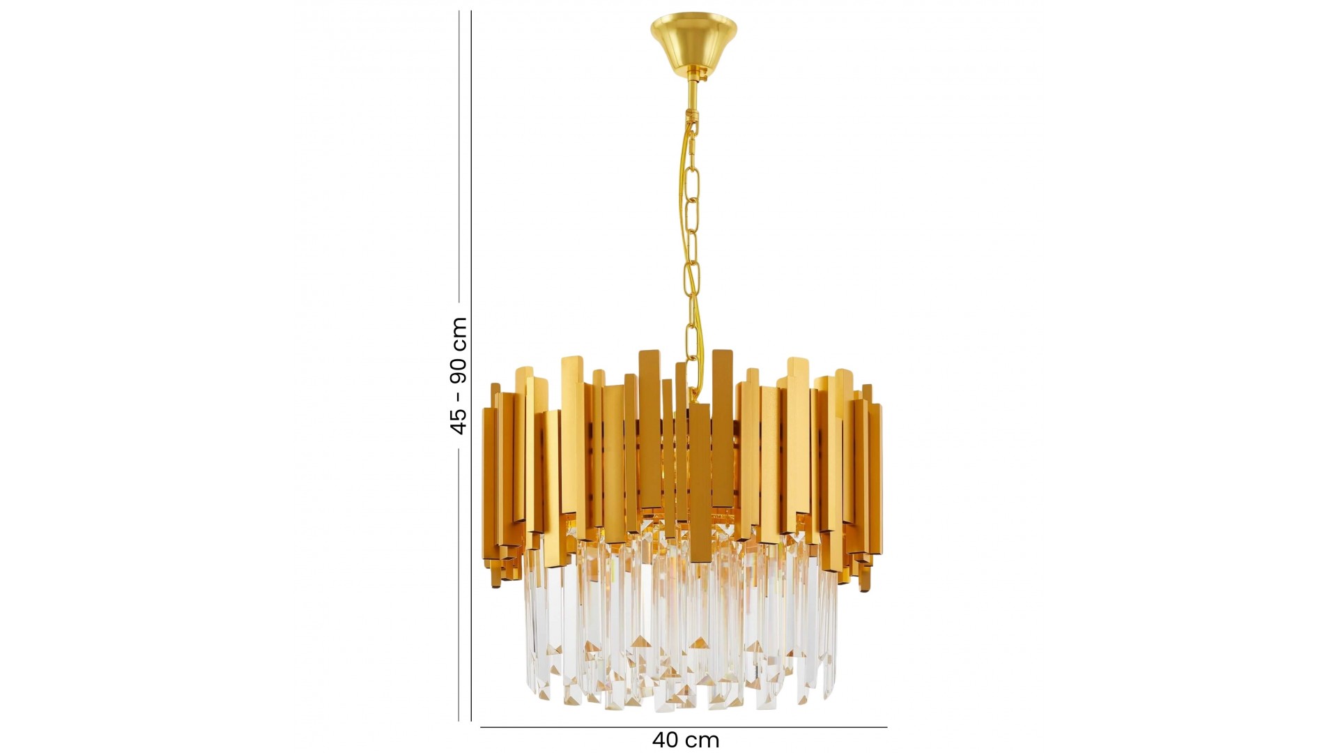  Elegancka złota lampa z możliwością regulacji wysokości – nowoczesny design do salonu.