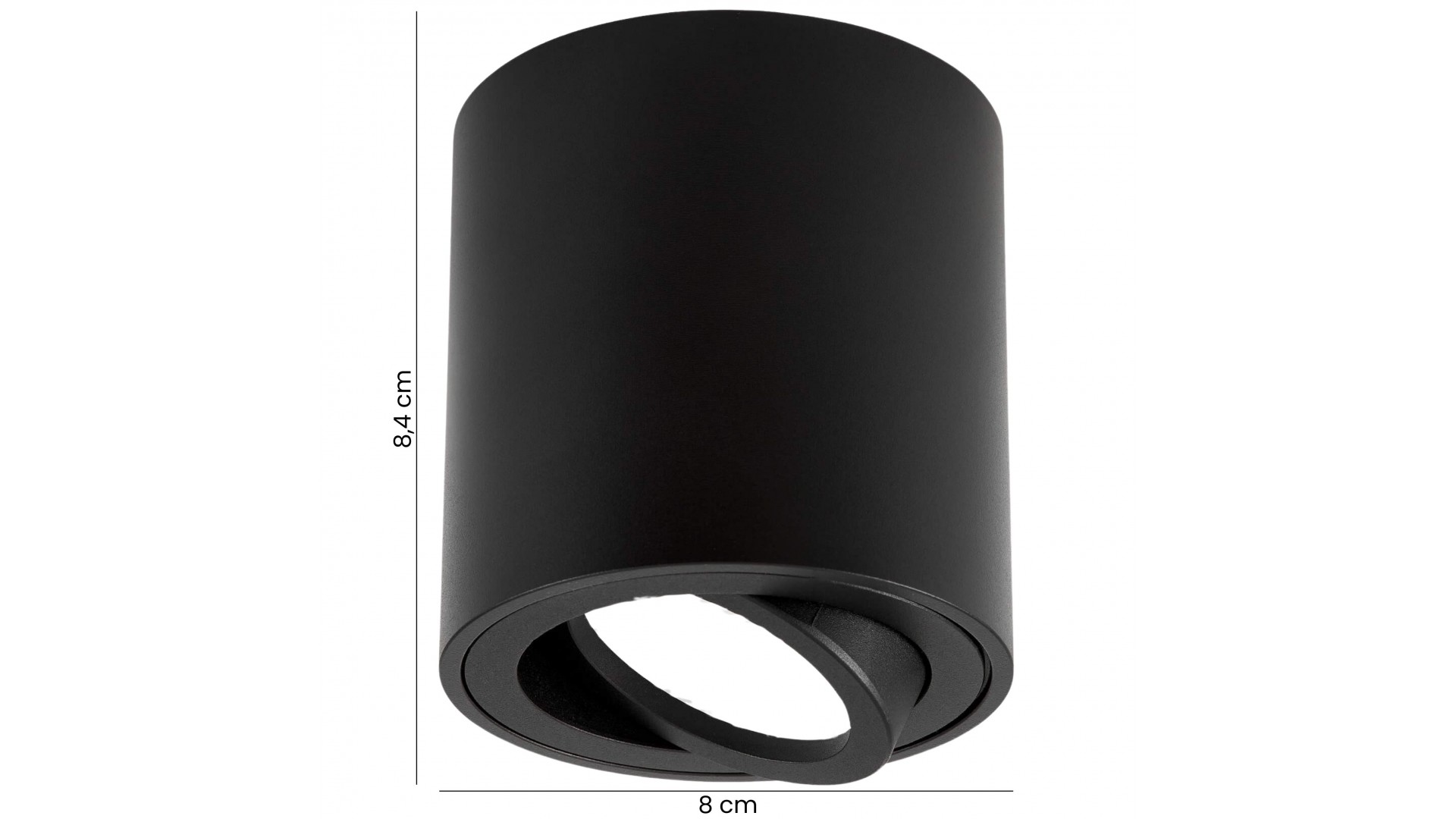 Nowoczesna lampa sufitowa z obracanym kloszem w czarnej oprawie – eleganckie oświetlenie do wnętrz.