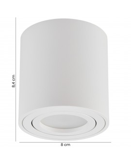 Nowoczesna lampa sufitowa z regulowanym kątem światła w białej oprawie – eleganckie oświetlenie do wnętrz.