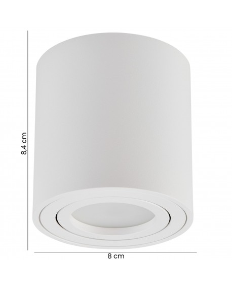 Nowoczesna lampa sufitowa z regulowanym kątem światła w białej oprawie – eleganckie oświetlenie do wnętrz.